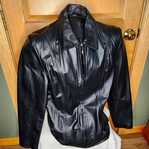 Women's Vintage Large tall Worthington Genuine Leather Jacket